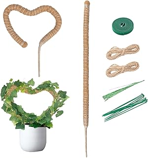 Mcbazel 観葉植物 支柱 モンステラ 70CM 2本入り 園芸用支柱 曲げ可能 5MM ココナッツ・つる植物支柱 ガーデニング用具 コイアポール成長用 維持水分・養分維持・農業・ 園芸用