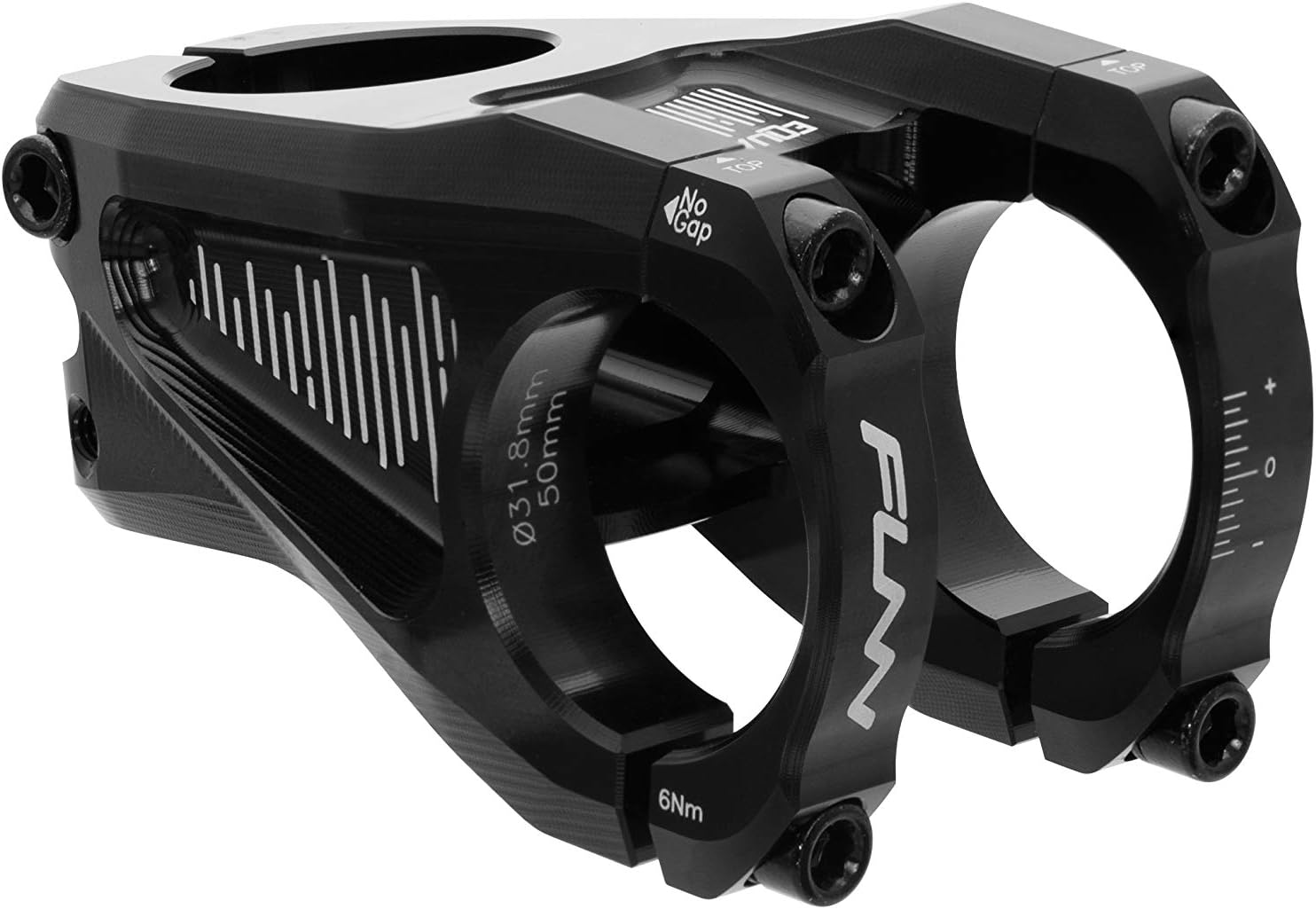 Funn Equalizer Bike Stem with 10mm Drop or Rise - with 31.8mm Bar Clamp, Durable and Lightweight Alloy Bike Stem for Mountain Bike and BMX Bike