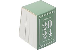 Miniature Desk Calendar 2024: Tear Off Page-A-Day Calendar for Office or Home Use