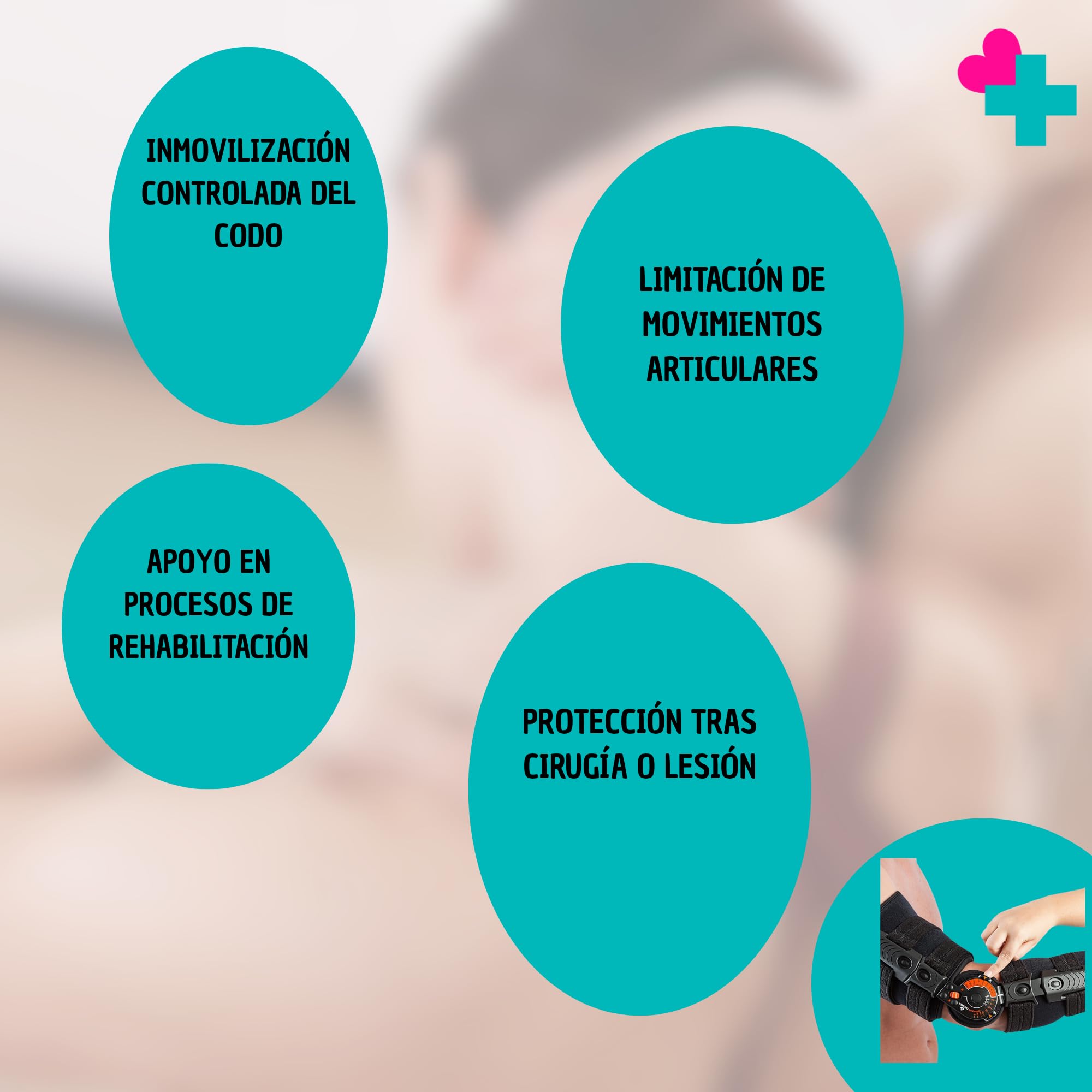 Orliman Elbowlution 94305 Ortesis de Codo con Control de Movimientos en Flexoextensión, Soporte Codo Articulado para Recuperación de Cirugías, Luxación y Fracturas (IZQUIERDA)
