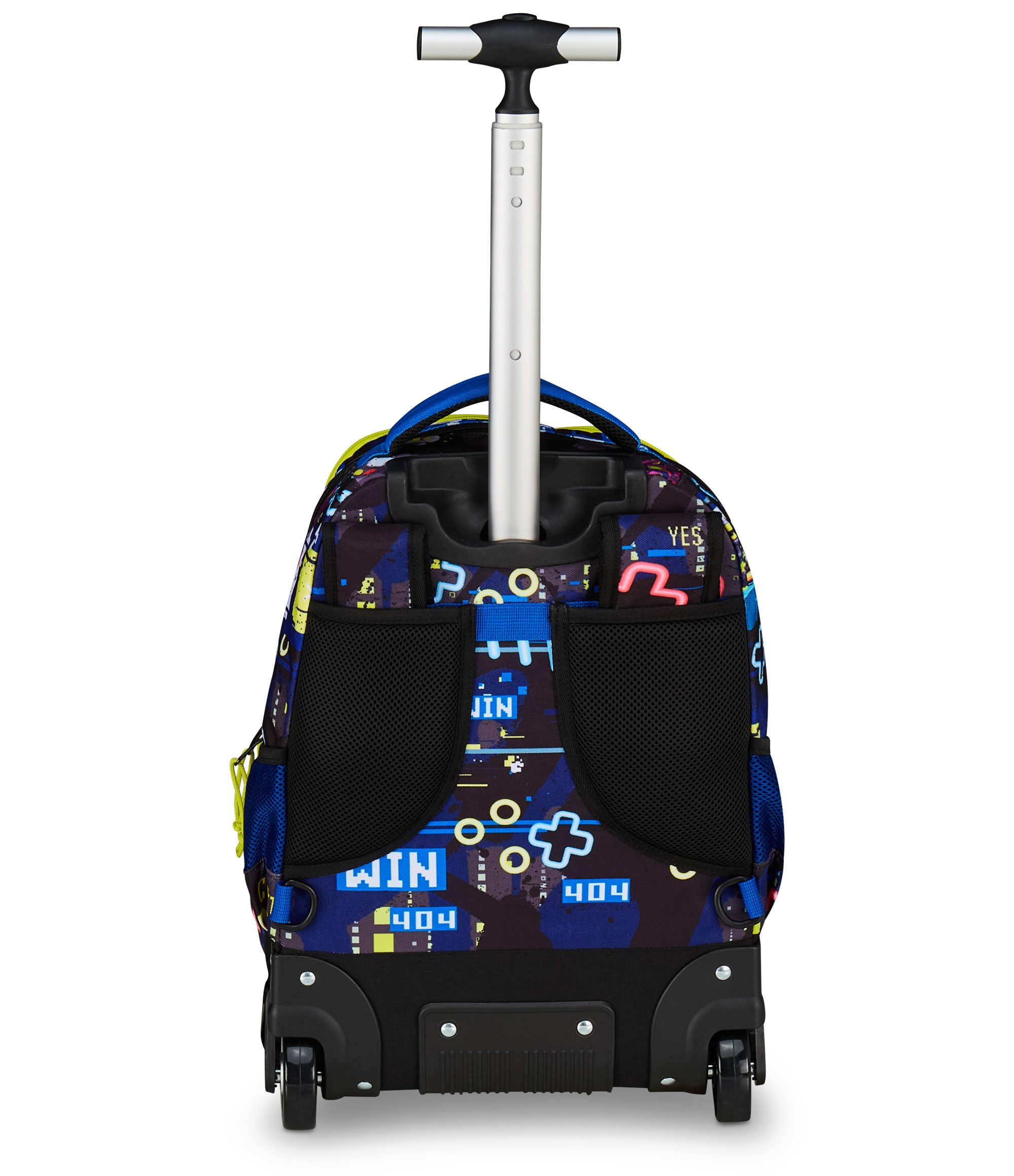 Mitama Trolley Scuola Run Maxi GAMING404, Blu, Doppio Scomparto, Tasca Frontale, 2 Tasche Laterali, Scuola Elementare e Tempo Libero, Bambino