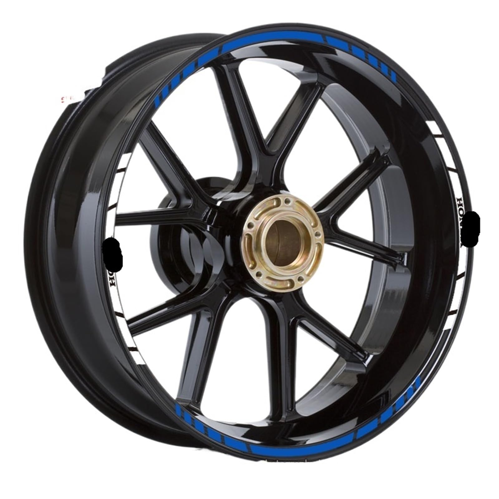 Hub Decals Rim for CBR600RR CBR1000RR CBR300R CBR500R CB1000R CB650 VFR1200 800 NC700 CB1100 Wheel Stickers Rim Decals Stripe Tape(Outside Blue)
