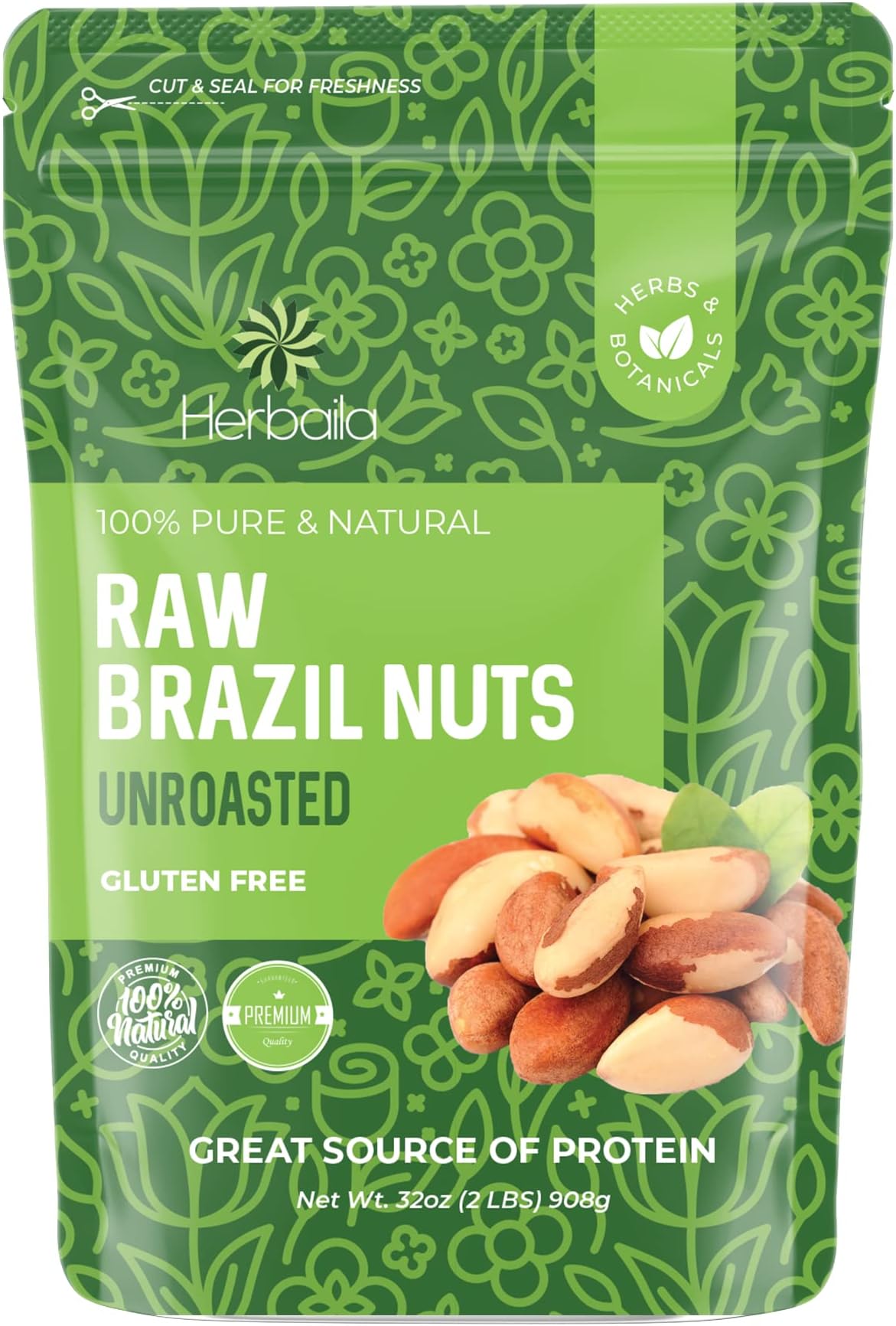 Raw Brazil Nuts 5 Pounds, Natural, Unsalted, Shelled, No