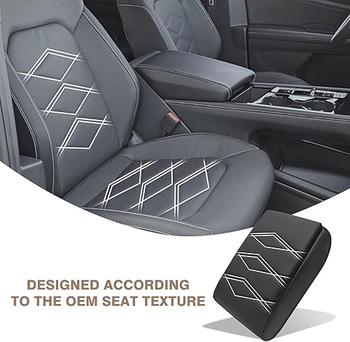 Miniatura 386 de Muslogy Funda de consola central compatible con Honda Pilot 2023 2024 2025, 2024 2025 2026 Ridgeline/Passport Accesorios para apoyabrazos, tapa