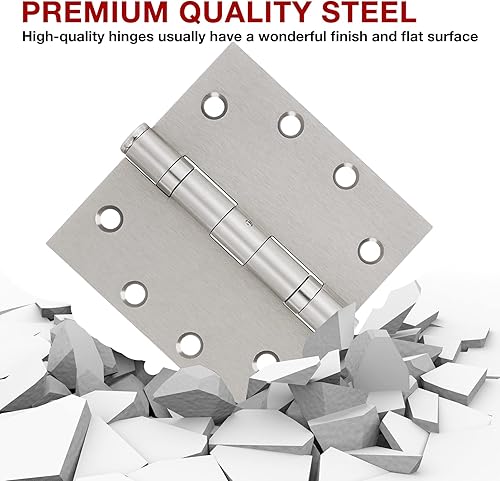 Miniatura 6 de Bisagras de puerta TDC Bisagras de hardware, bisagras interiores cuadradas de 4 pulgadas para puertas, bisagra de puerta de rodamiento de bolas,