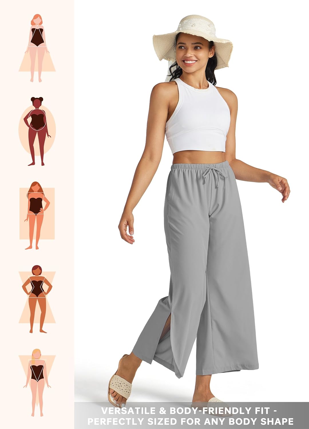 Willit Women's Wide Leg Pants UPF 50+ Swim Beach Pants Lightweight Travel Pants Quick Dry Sun Protective - Image 6