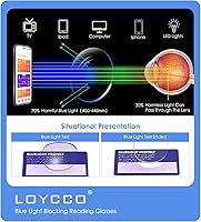 Vista 35 de 1/2/4/5 Pack Computer Reading Glasses Blue Light Blocking Readers Spring Hinge for Women Men