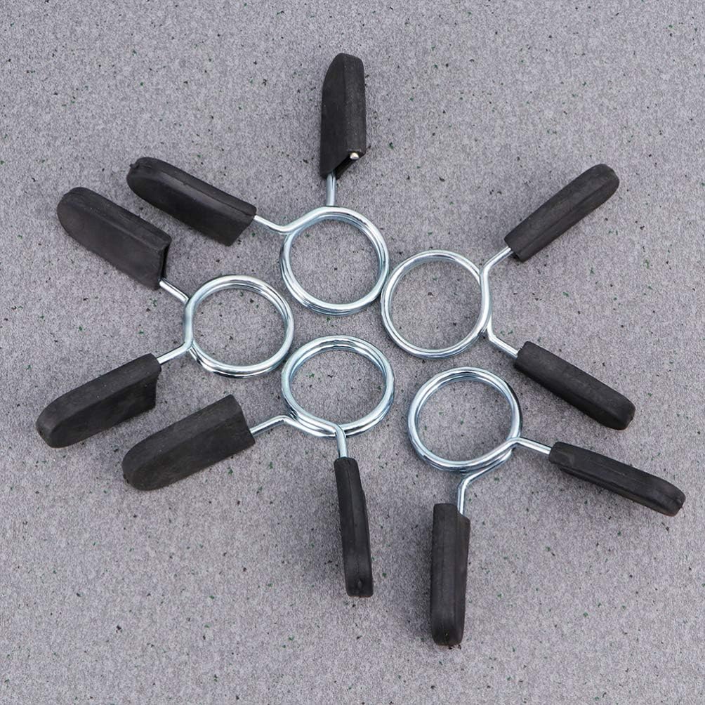 Hemoton 10PCS Barbell Spring Collar Clips Exercise Collars Dumbbell Clamps for Weight Gym Fitness Training Weight Lifting Equipment (3cm) : Sports & Outdoors