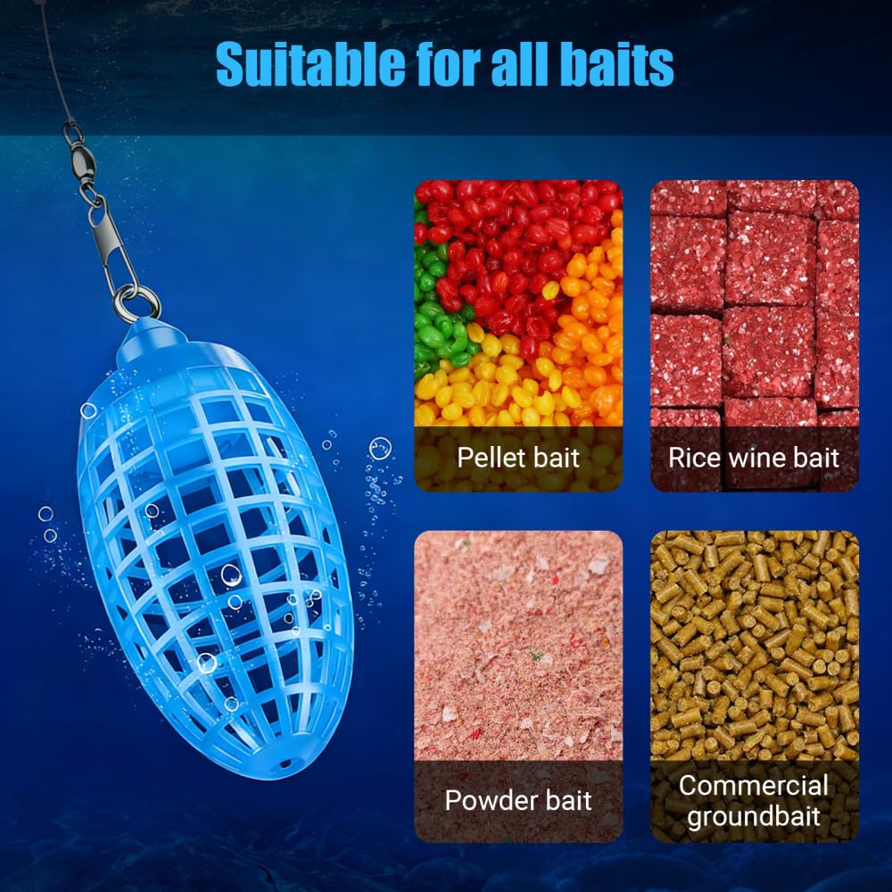 Futterkorbe Angeln, 10 Stück Feederkorbe Angelkorb zum Anfuttern, Futterkorbe für Karpfenangeln Friedfisch Boote Stausee, Wurfkorbe zum Feedern und Ansitzangeln, Angelzubehor