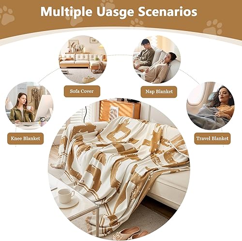 Miniatura 4 de DREAMINGO Fundas de sofá color caqui a rayas artísticas para sofá seccional, fundas para sofá de 3 cojines, protector estético de muebles para