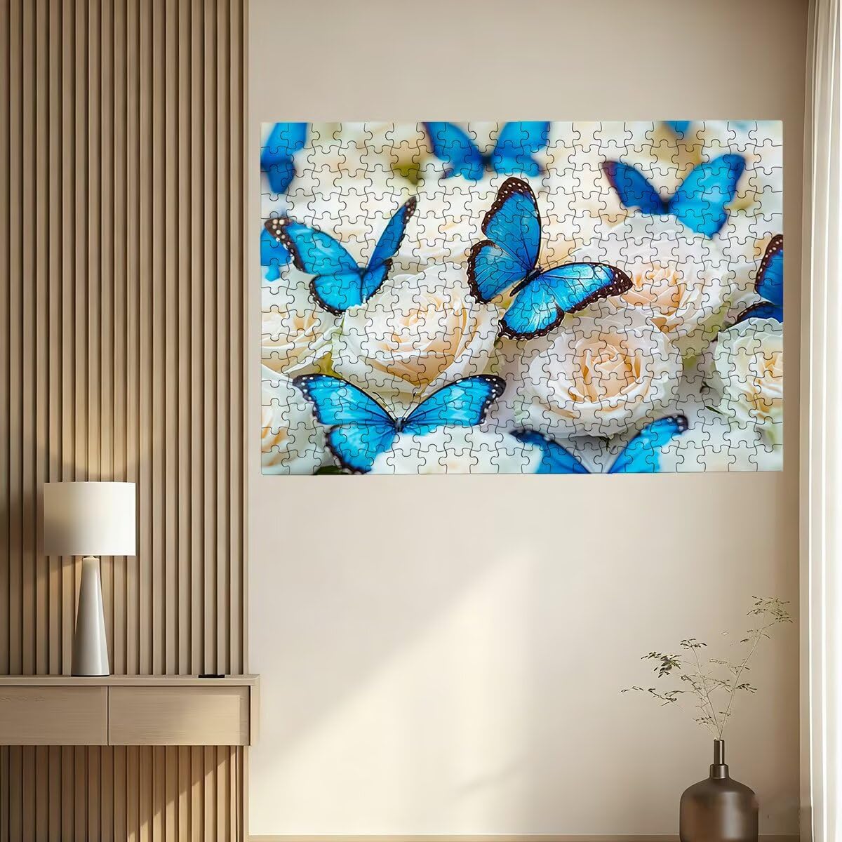 Puzzle 5000 sztuk dla dorosłych motyl różowy puzzle puzzle 5000 sztuk dla dorosłych drewniane puzzle z pudełkiem na prezent rozmiar 156 x 105 cm, wyzwanie puzzle dla całej rodziny, prezent kobiety