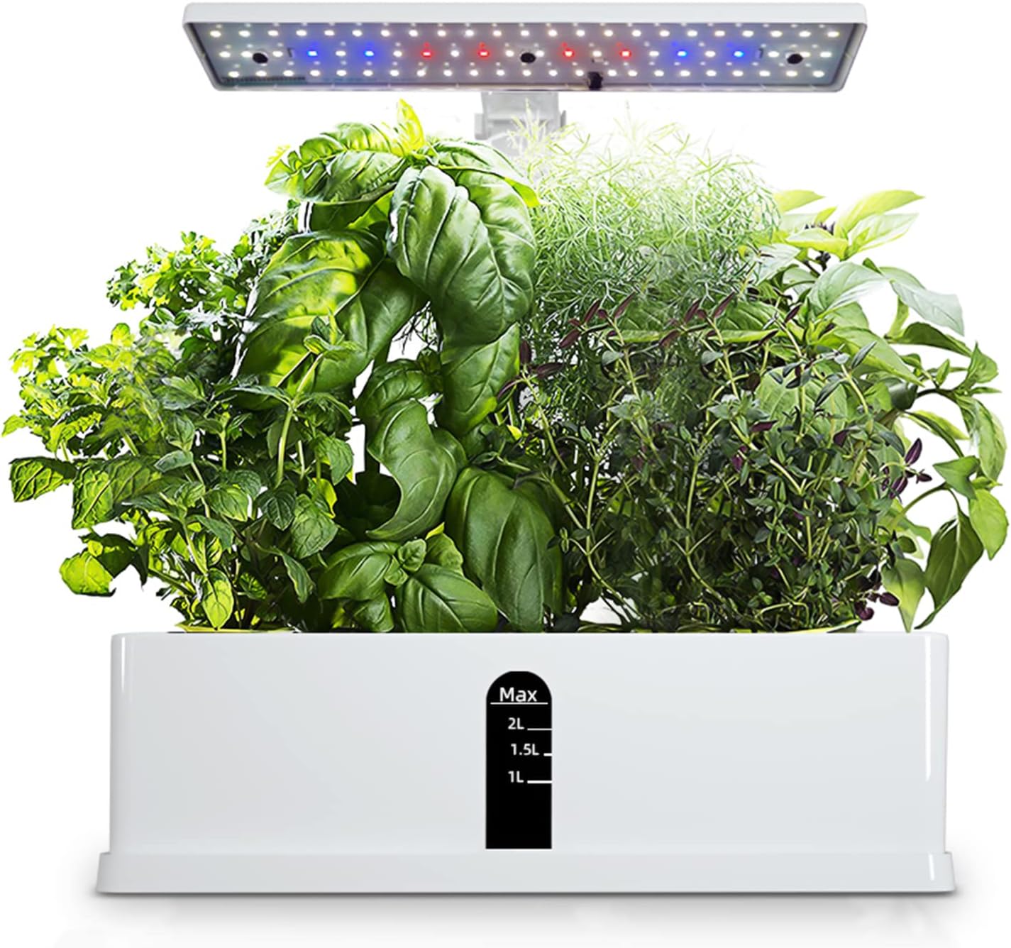 Eacam Smart Hydroponics Growing System Indoor Garden Kit 9 Pods Automatic Timing with Height Adjustable 15W LED Grow Lights 2L Water Tank Smart Water Pump for Home Office Kitchen