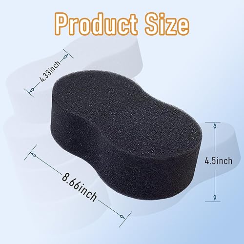 Miniatura 2 de Pack-5 Esponja gruesa para lavado de autos, esponja de alta densidad para limpiar el automóvil, absorbente y ecológico, kit de limpieza de espuma