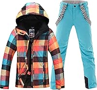 HOTIAN Women's 2-Piece Ski Jacket & Pants Set - Waterproof 10K, Windproof, Insulated Snowsuit for Snowboarding