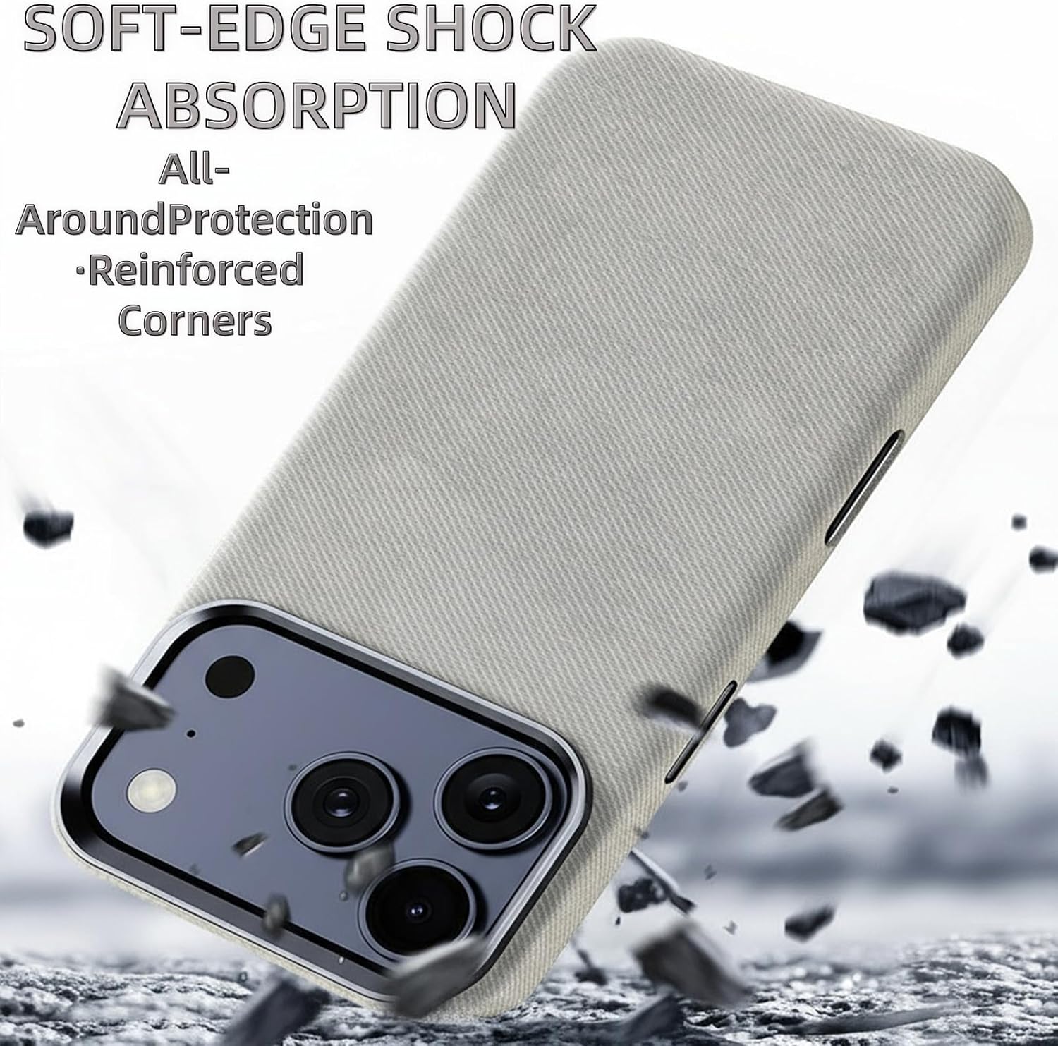 Case for iPhone 17/17 Air / 17 Pro / 17 Pro Max, Leather-Like Flannel Magnetic Case Compatible with MagSafe, Soft Lining, Anti-Slip Grip, Drop Protection(Red,17 Pro)