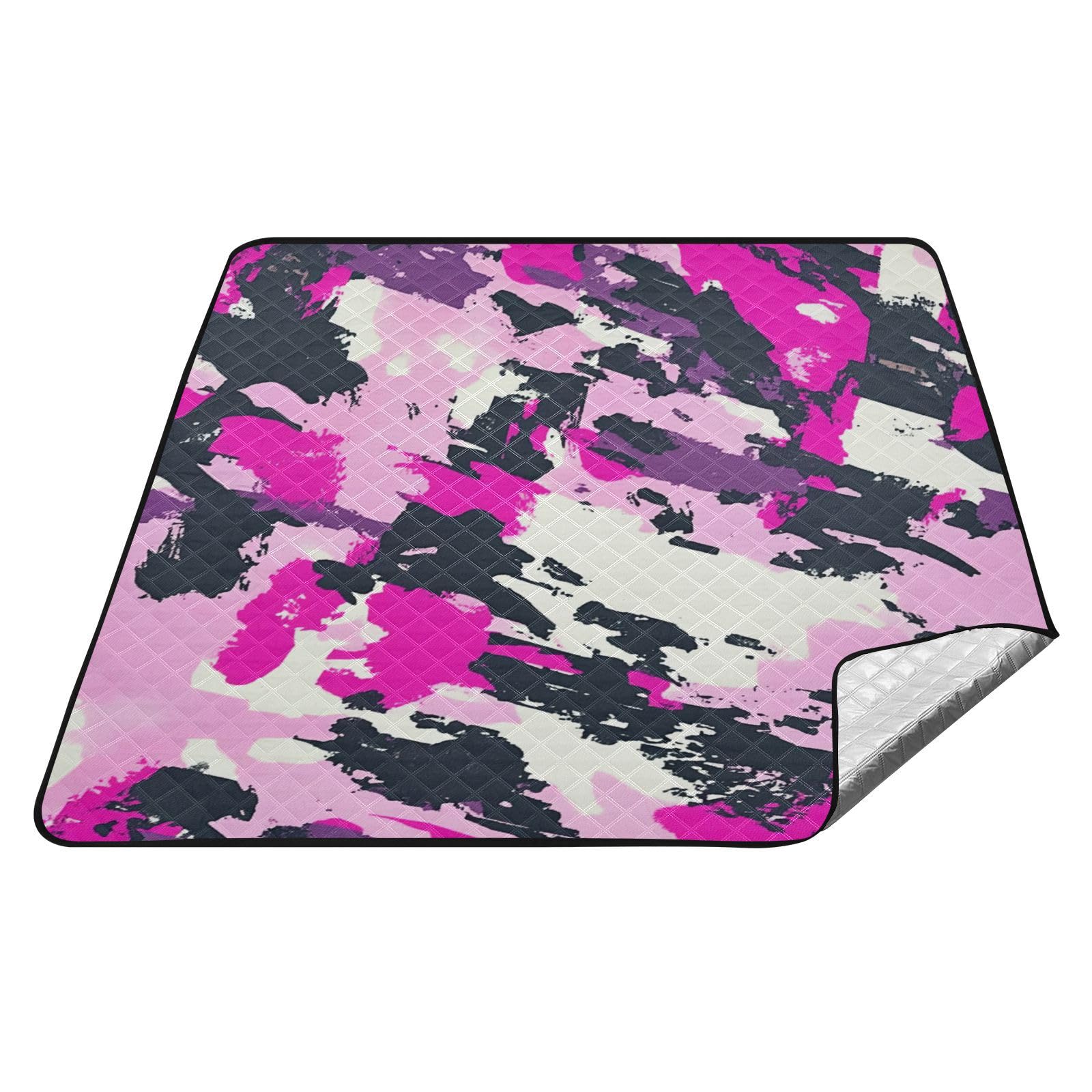 Army Hot Pink Camouflage Outdoor BlanketPackableOutdoor PartyBeach Matfor Ground