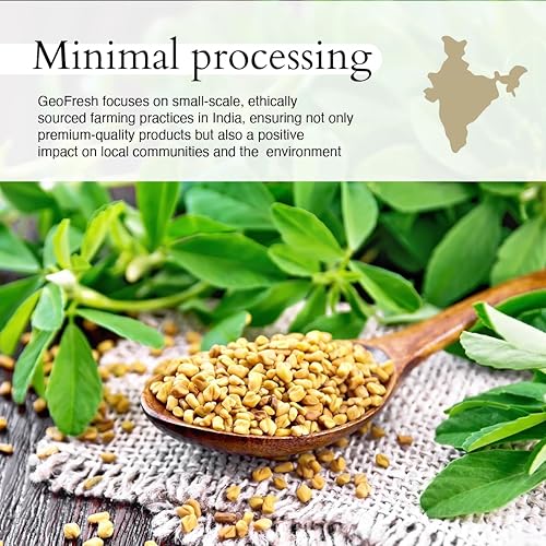 Miniatura 5 de Geo-Fresh Polvo de fenogreco orgánico  2.29 oz (65g)  Polvo de fenogreco orgánico  Especias molidas para cocinar  Certificado USDA  Kosher, sin OMG,