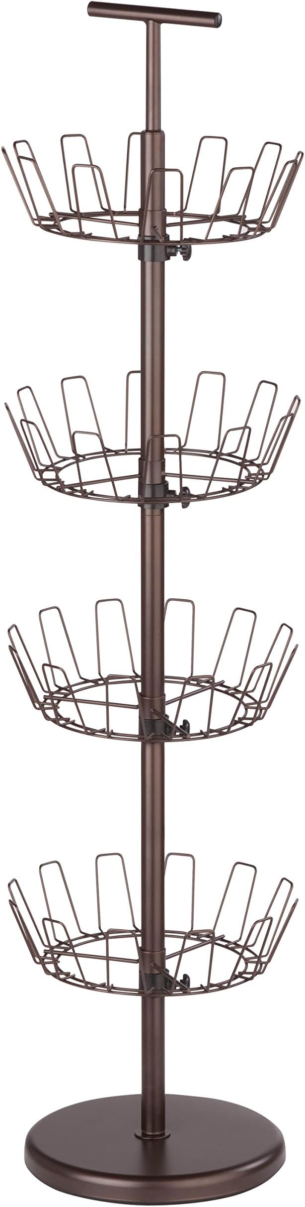 Honey-Can-DoHoney Can Do SHO-02221 Shoe Tree with Spinning Handle, Bronze, 4-Tier, 30 lbs