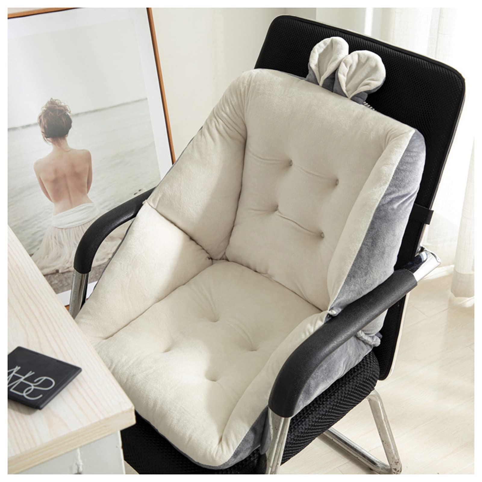 Coussinets de chaise BeLoH en peluche douce pour salle à manger et bureau