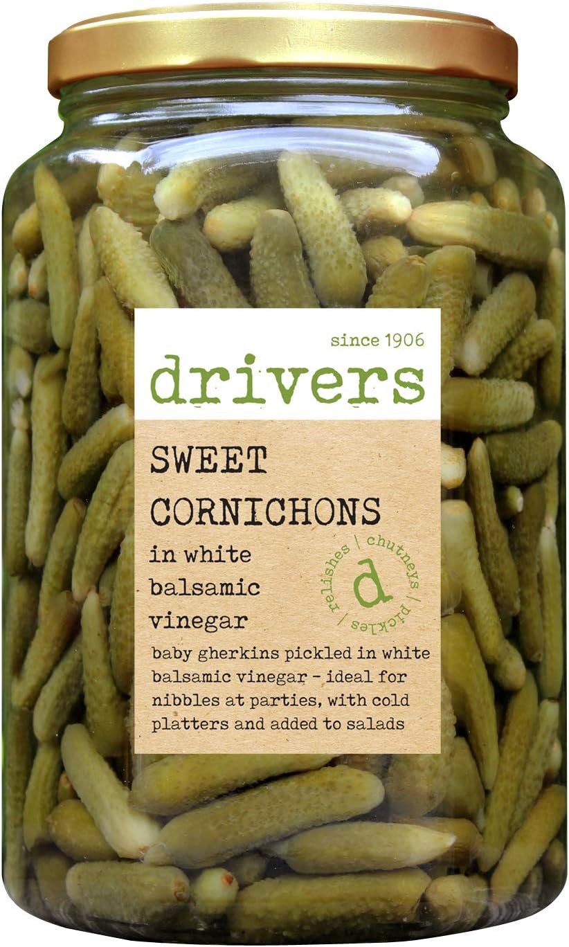 Driver's Pickle Cornichons in White Balsamic Vinegar, 1.7 kg Amazon