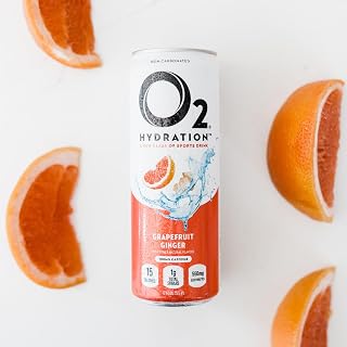 O2 Grapefruit Ginger Post Workout Recovery Drink - Caffeinated Electrolyte Drink for Daily Hydration