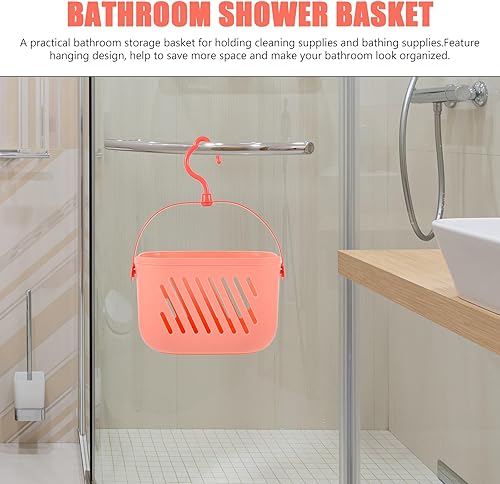 Miniatura 3 de Cabilock Cesta de almacenamiento de baño, cesta organizadora de almacenamiento de baño, cesta colgante para ducha con ganchos de drenaje, cesta de