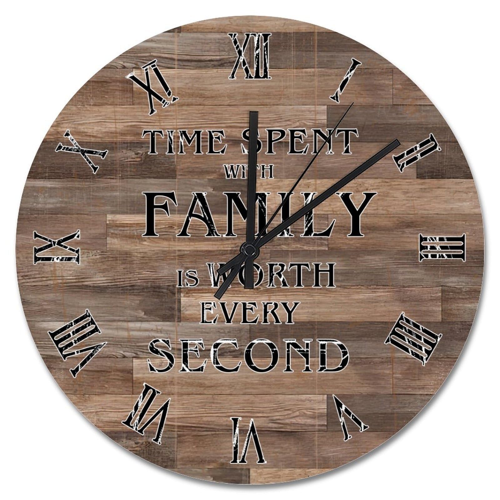 Horloge murale rétro grand format 38,1 cm silencieuse à piles