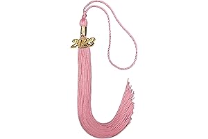 9-Inch Pink Graduation Tassel with Gleaming 2023 Gold Year Charm