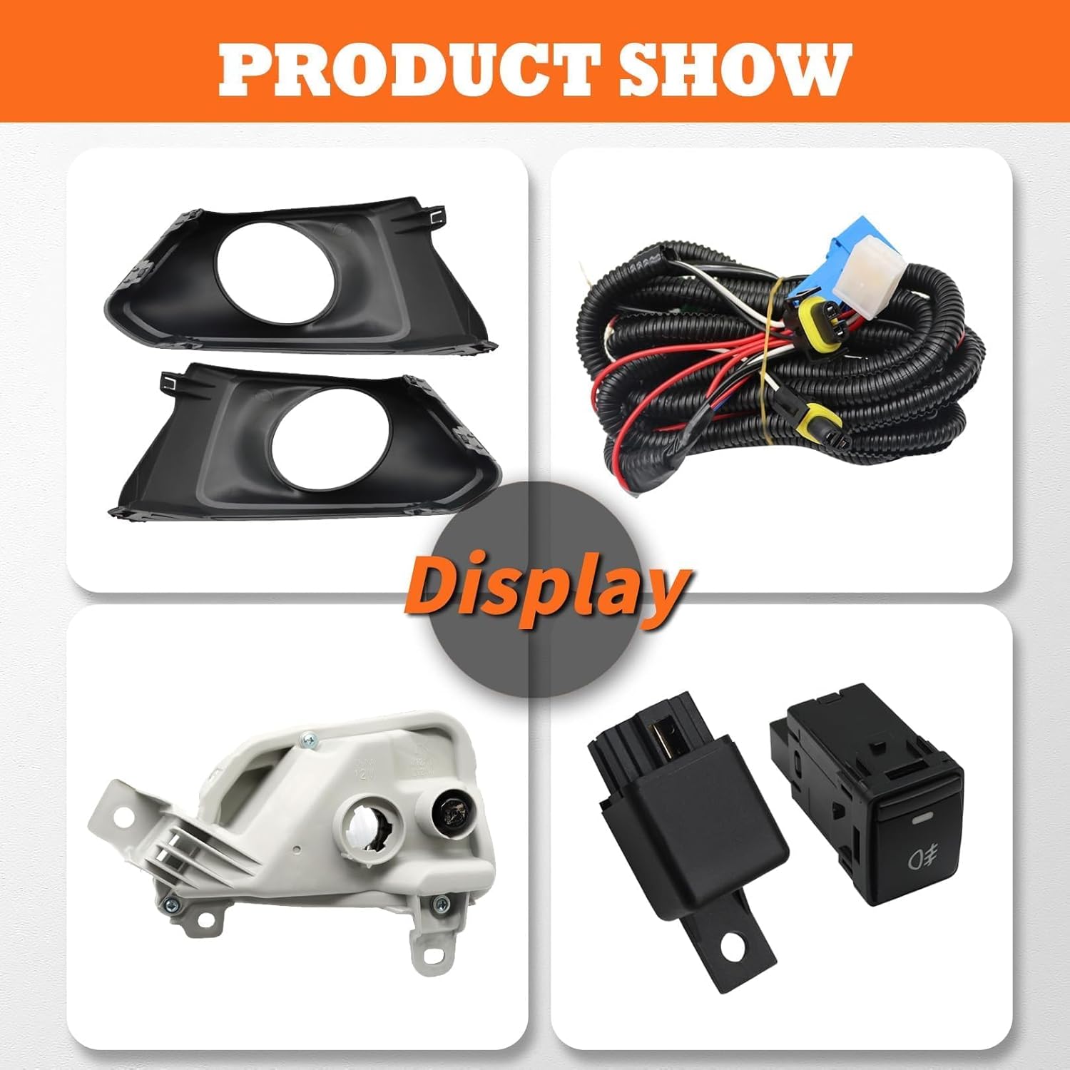 Bumper Fog Lights Assembly Compatible with Altima 2019 2020 2021 Left & Right Fog Lamp w/Turn Signal Lights + Wiring Harness + Switch NI2530121/NI2531121/26135-6CA0A