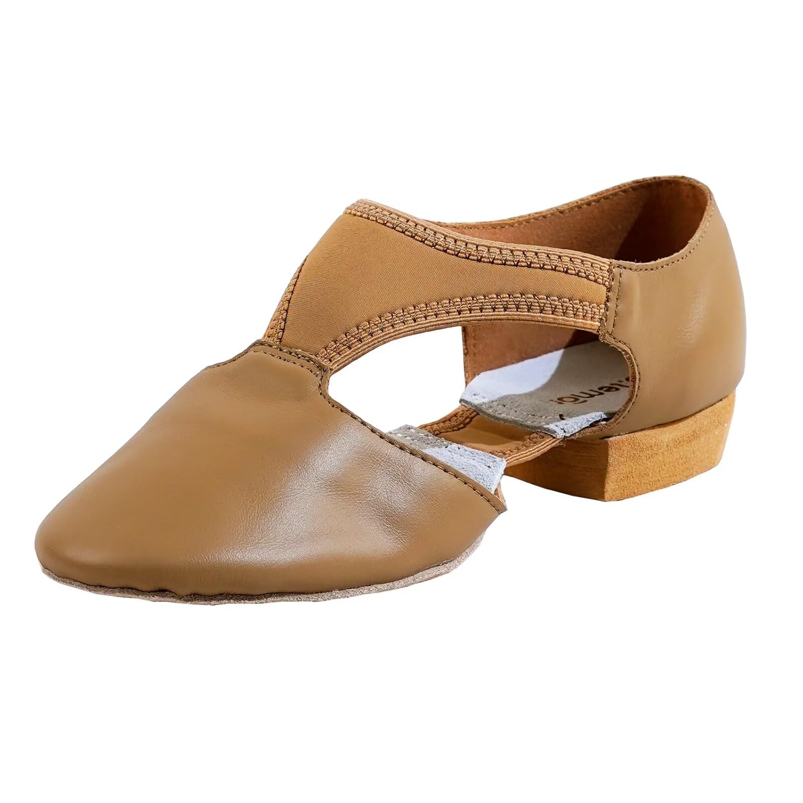 Donna Nero Pelle Scarpa da Ballo Jazz Ballet Grecian Sandal