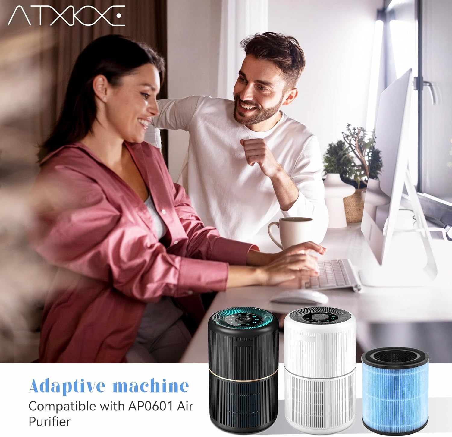 AP0601 Replacement Filter Compatible with AIRTOK AP0601 air Purifier, 4-in-1 True Air Purifier Filter, High efficiency activated carbon Filter, 4PACK - Image 2