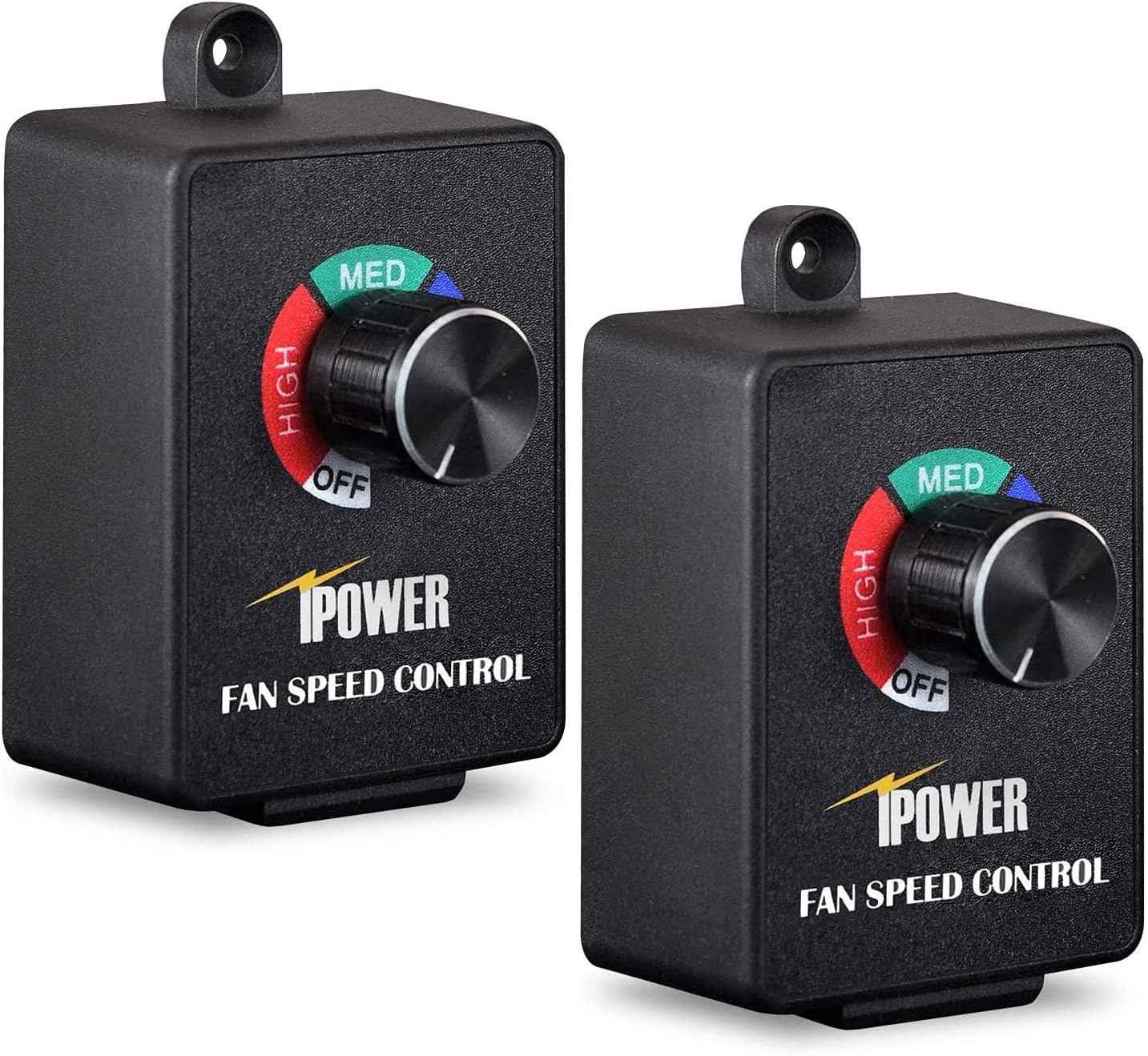 iPower 2-Pack Variable Fan Speed Controller Adjuster for Duct Inline HVAC Exhaust Vent Blower, 2 Pack