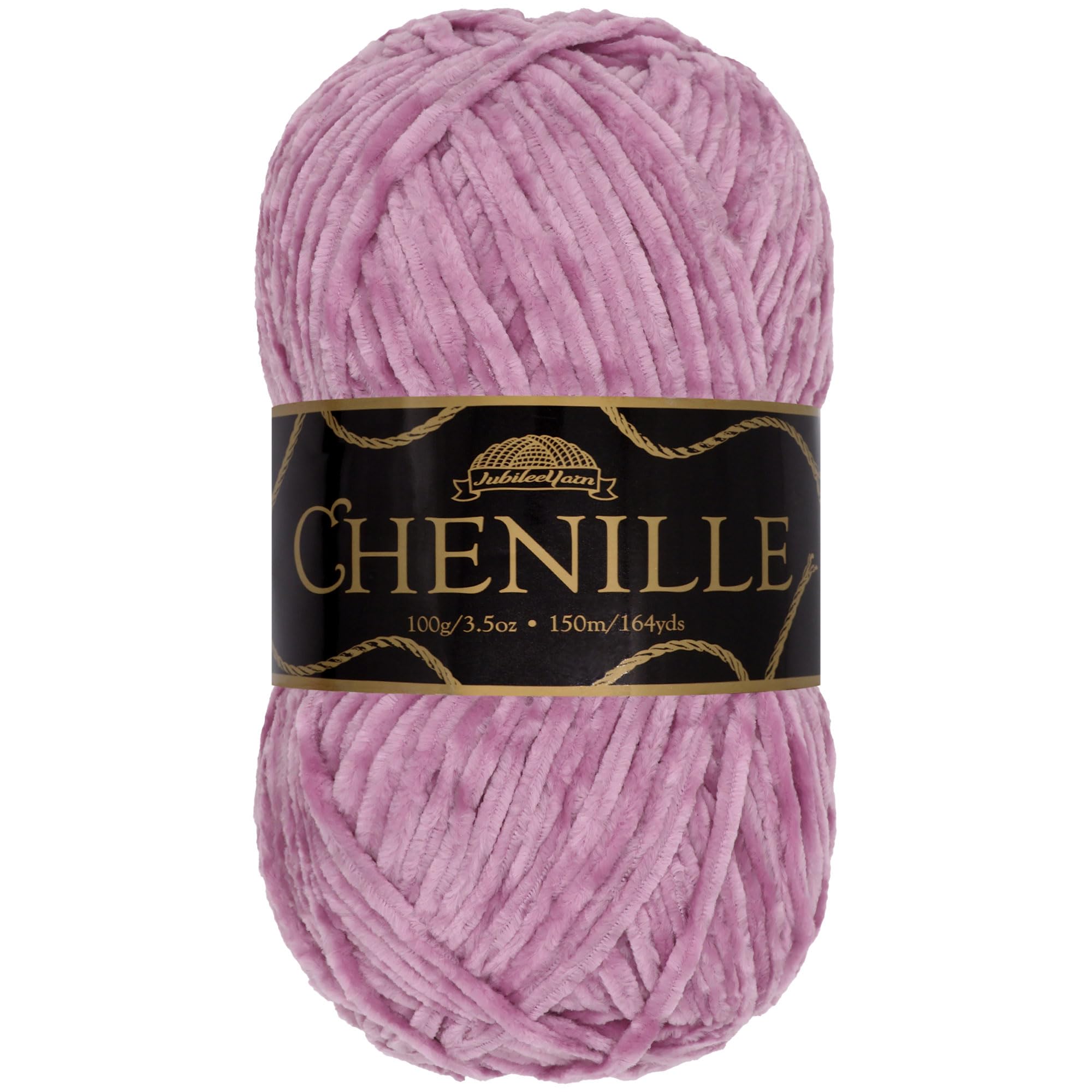 JubileeYarn Chenille Yarn - Worsted Weight - 100g/Skein - Zenzai - Dull Purple Faded Pink Velvet - Crochet and Knitting Yarn - 1 Skein