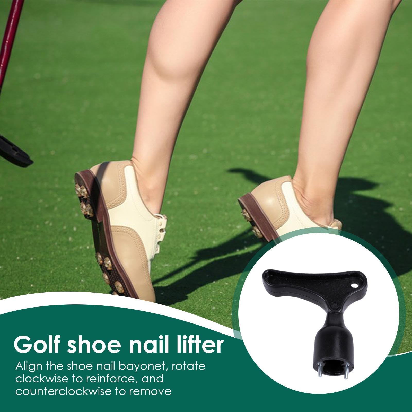 Removedor de puntas de golf, herramienta de limpieza de puntas de golf 2.36x2.55 pulgadas, herramienta de extracción de llave de tacos, reemplazo universal de llave de golf para herramienta de