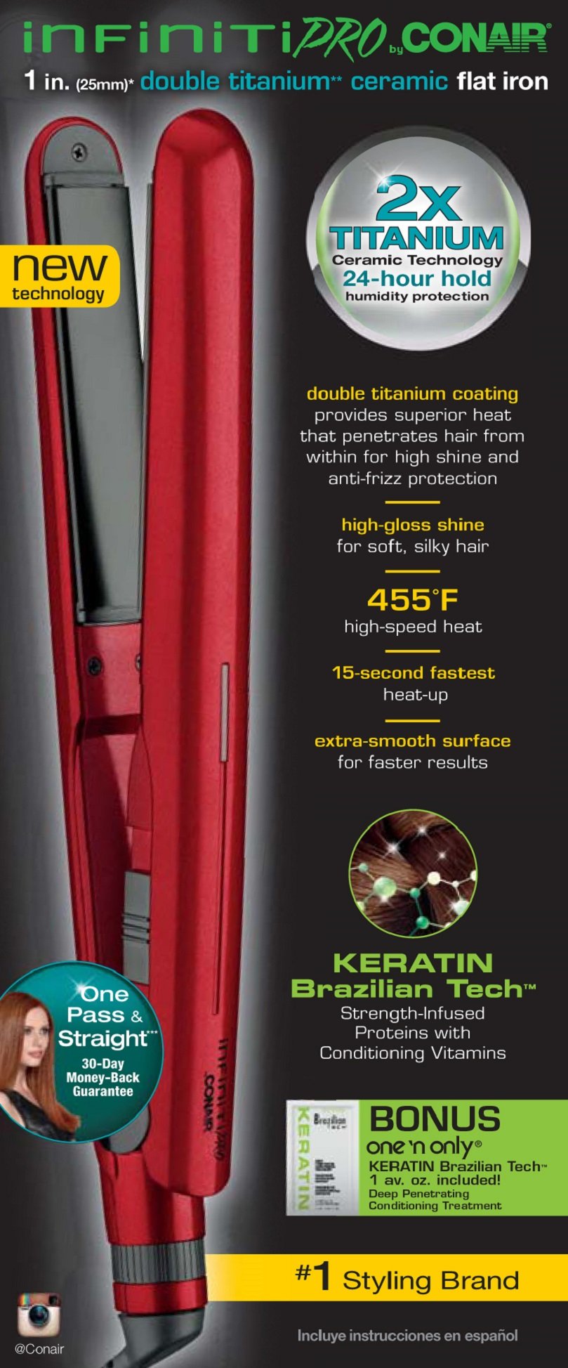 Infiniti Conair Plancha Plancha Conair Titanium Infiniti Pro By