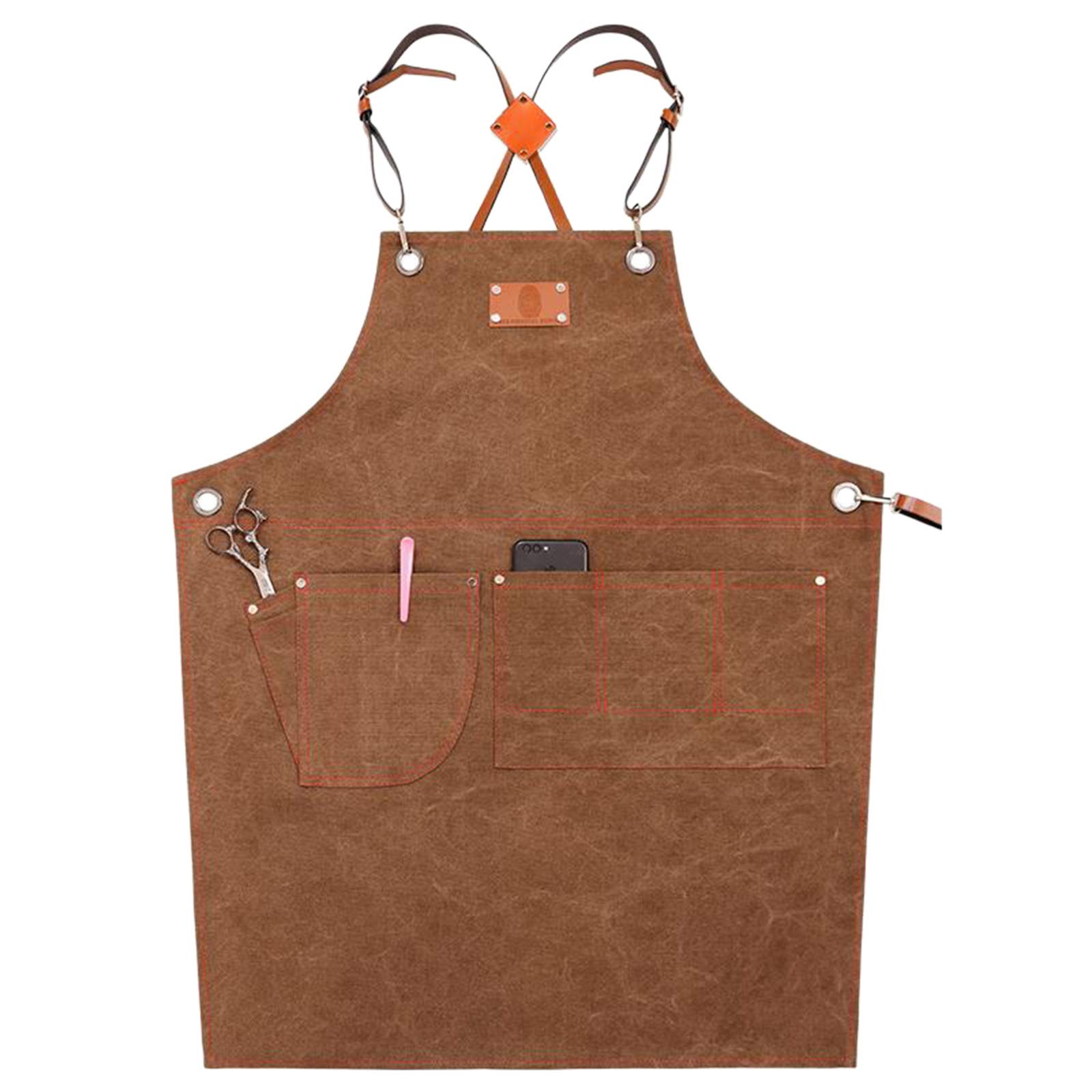 Grembiule da cucina in cotone, con schienale a croce, regolabile, da cucina, da cucina