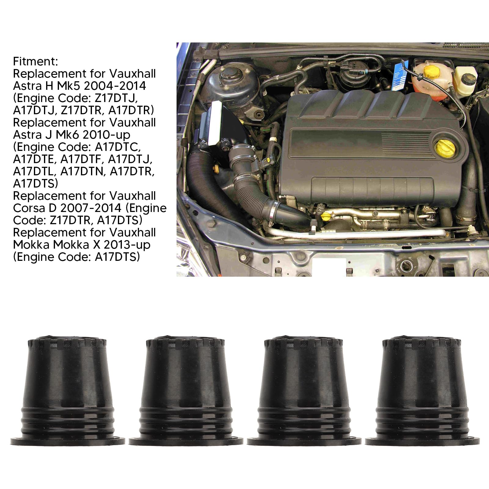 Guarnizioni Superiori Iniettori Carburante, 97376304 Gomma Antideformazione Perfetta per Astra H Mk5 J Mk6