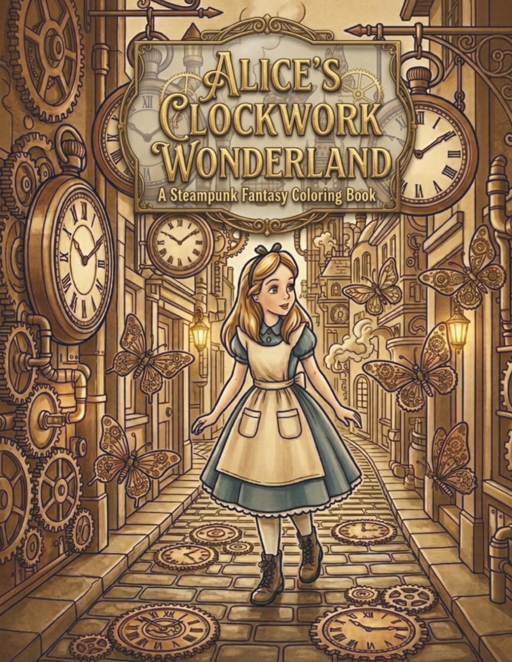 ALICE'S CLOCKWORK WONDERLAND: A Steampunk Fantasy Coloring Book (Alice's Clockwork Chronicles)