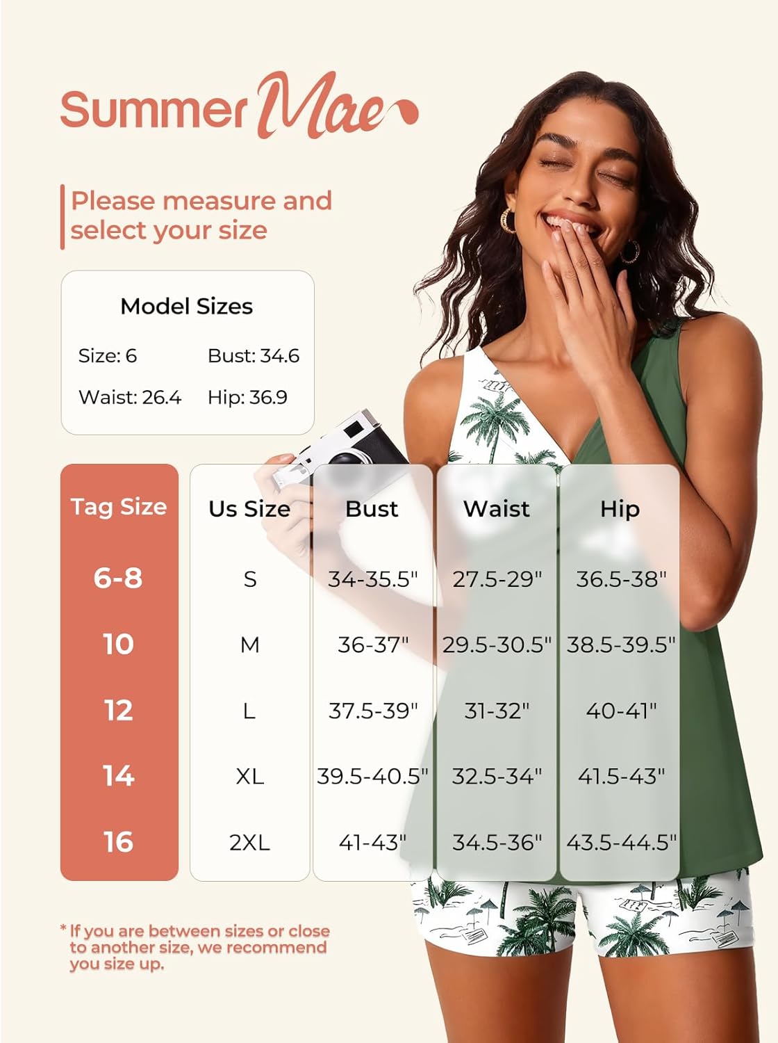 Summer Mae Tankini Swimsuits for Women with Shorts Criss Cross Bathing Suits Top Tummy Control Swimwear with Pockets - Image 5