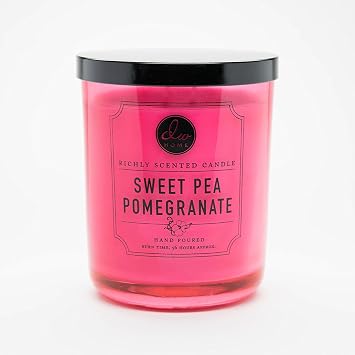 DW Home Large Double Wick Candle, Sweet Pea Pomegranate
