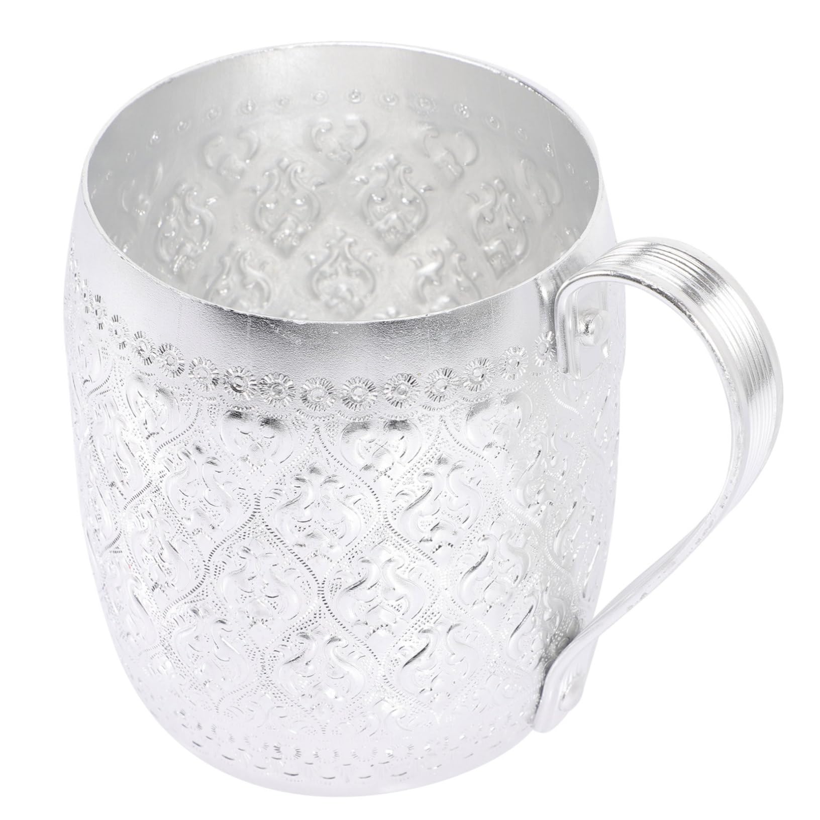 Taza de metal para agua y café: vaso de acero resistente y fácil de limpiar para cafetería u hogar