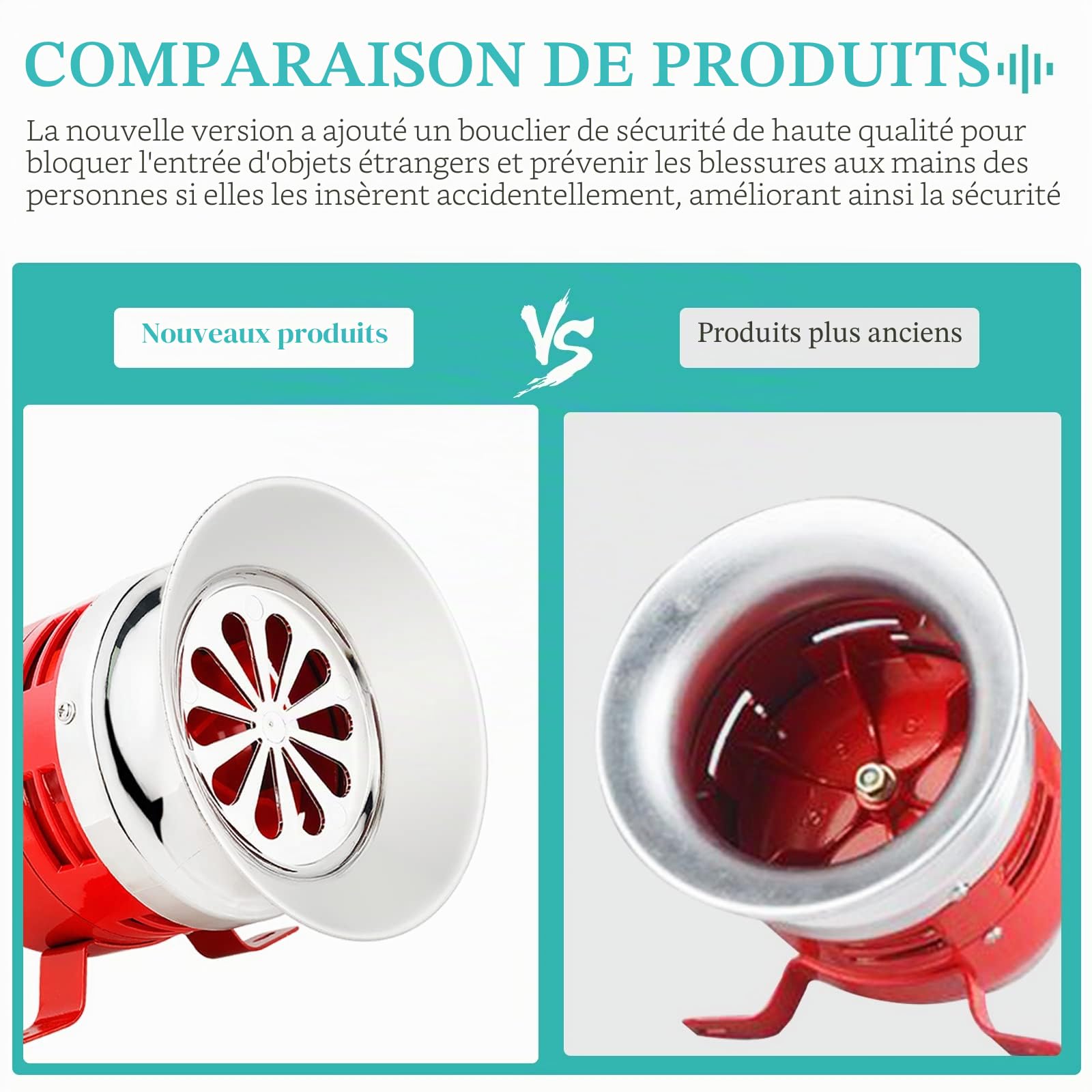 YJINGRUI 130dB Alarme de bateau de l'industrie de klaxon de sirène de raid aérien à moteur (AC 220V)