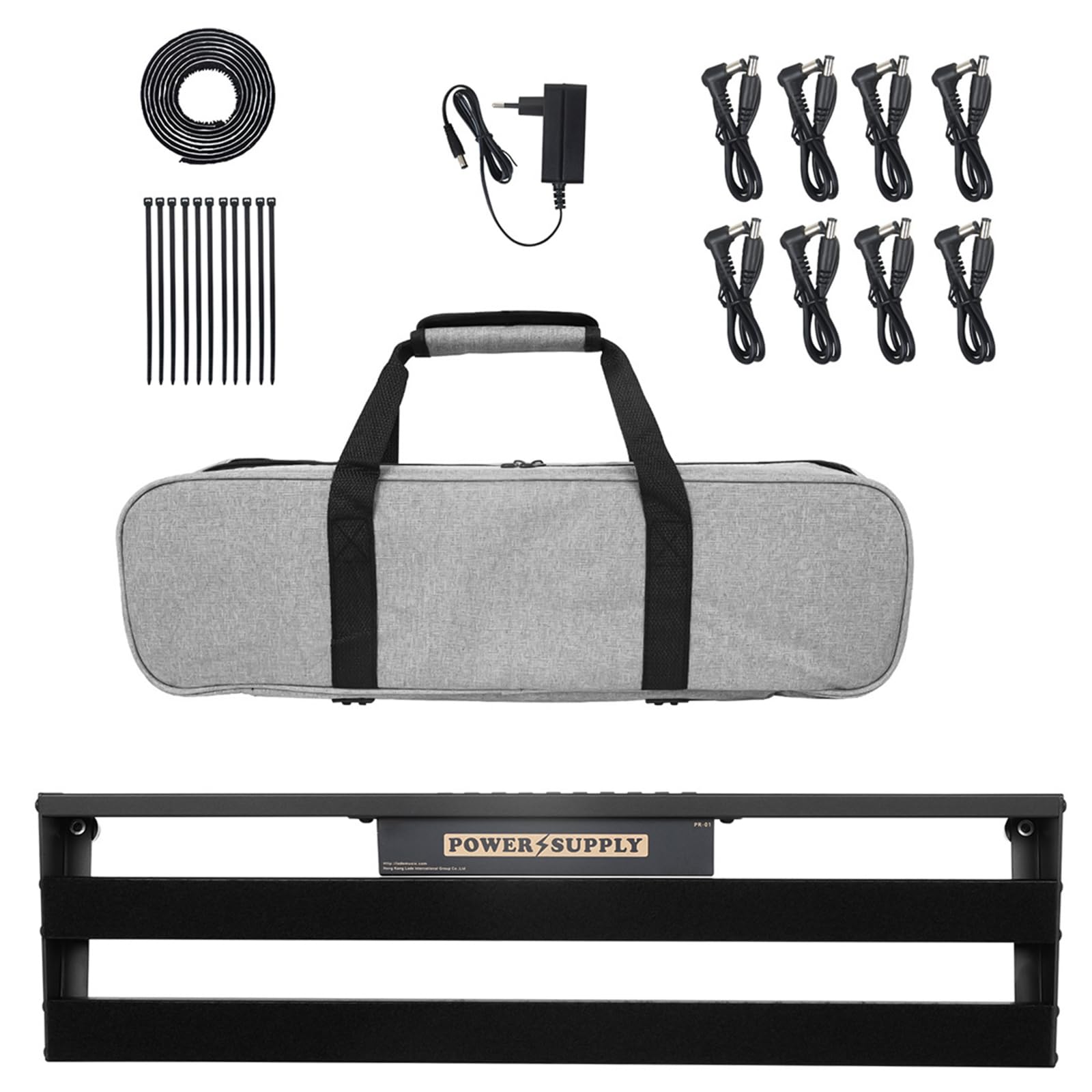 Schwarzes Gitarren Effektpedal Aus Aluminiumlegierung Mit Tasche Pedalkabel Pedalboard Set Mit Integriertem Netzteil Effektpedal