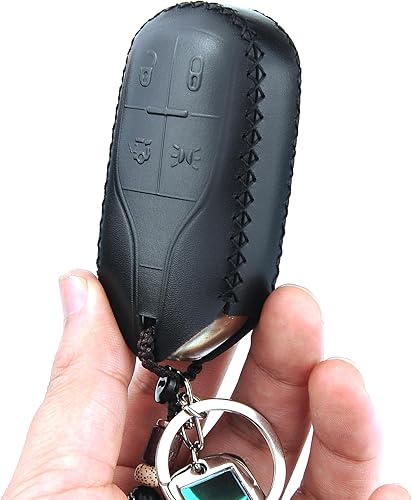 Miniatura 4 de Cadtealir Funda de piel italiana para llavero compatible con Maserati Ghibli, Levante, Quattroporte