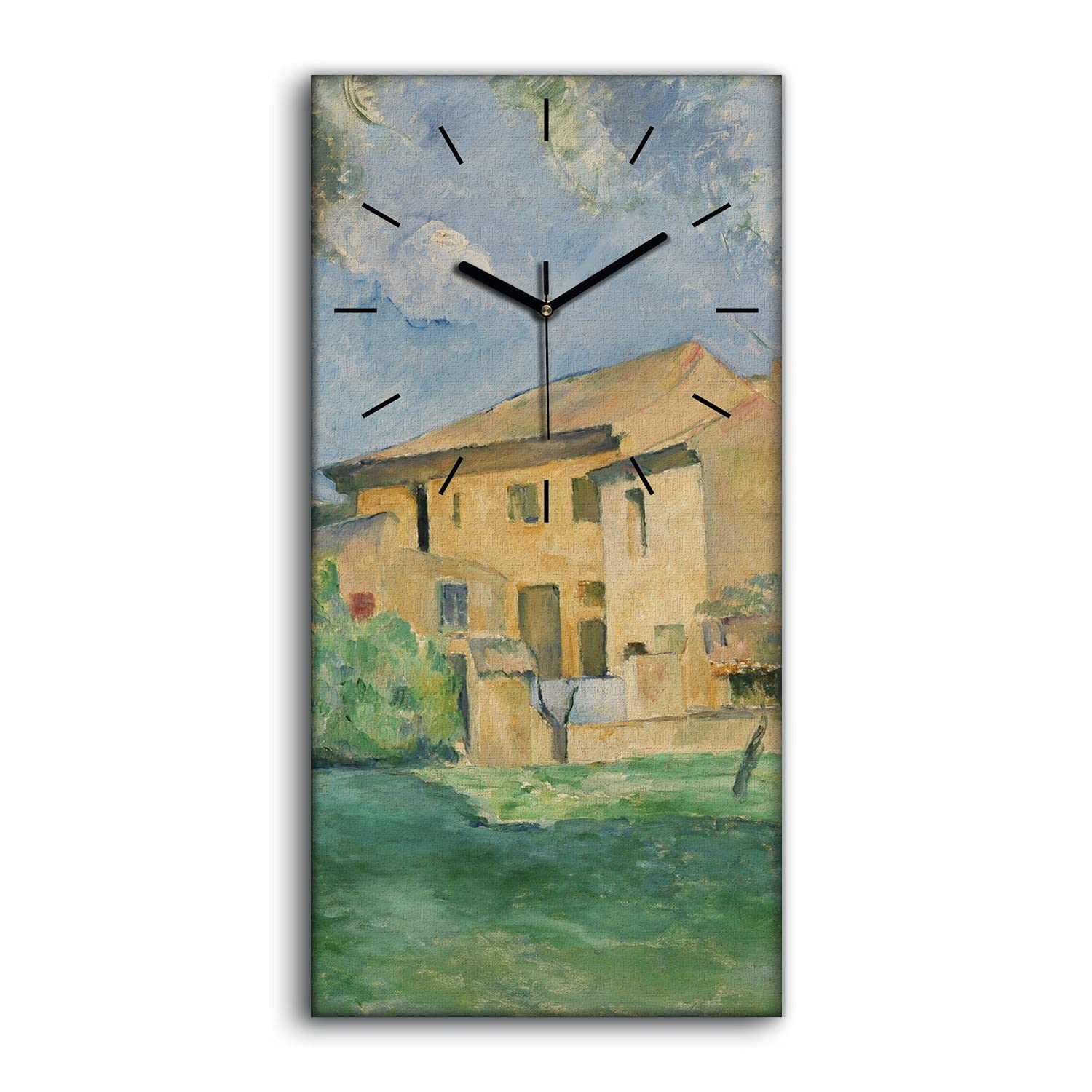 Horloge sur Toile La Ferme à Jas de Bouffan art mural moderne 30x60