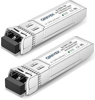 2Pack 10GBase-SR SFP+ Transceiver,10G SR SFP+ Multi-Mode LC Module 850nm,up to 300 m,Compatible with Cisco SFP-10G-SR, Unifi UF-MM-10G, Meraki MA-SFP-10GB-SR,Fortinet,Mikrotik,Netgear,Supermicro