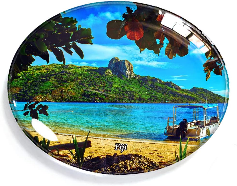Magnete Da Frigo Fiji Con Cristalli – Souvenir Da Viaggio, Decorazione Casa E Cucina
