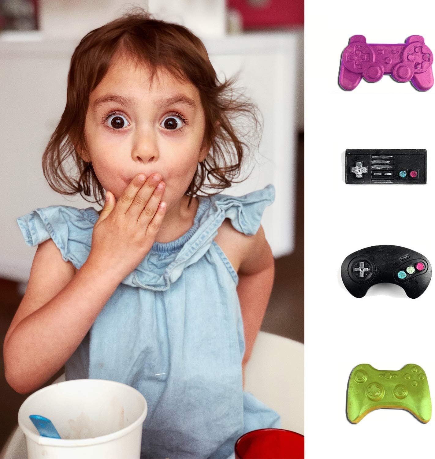 Game Controller candy Molds Silicone Video Game Controller Mold Gamepad Fondant Mold for Chocolate, Resin, Clay