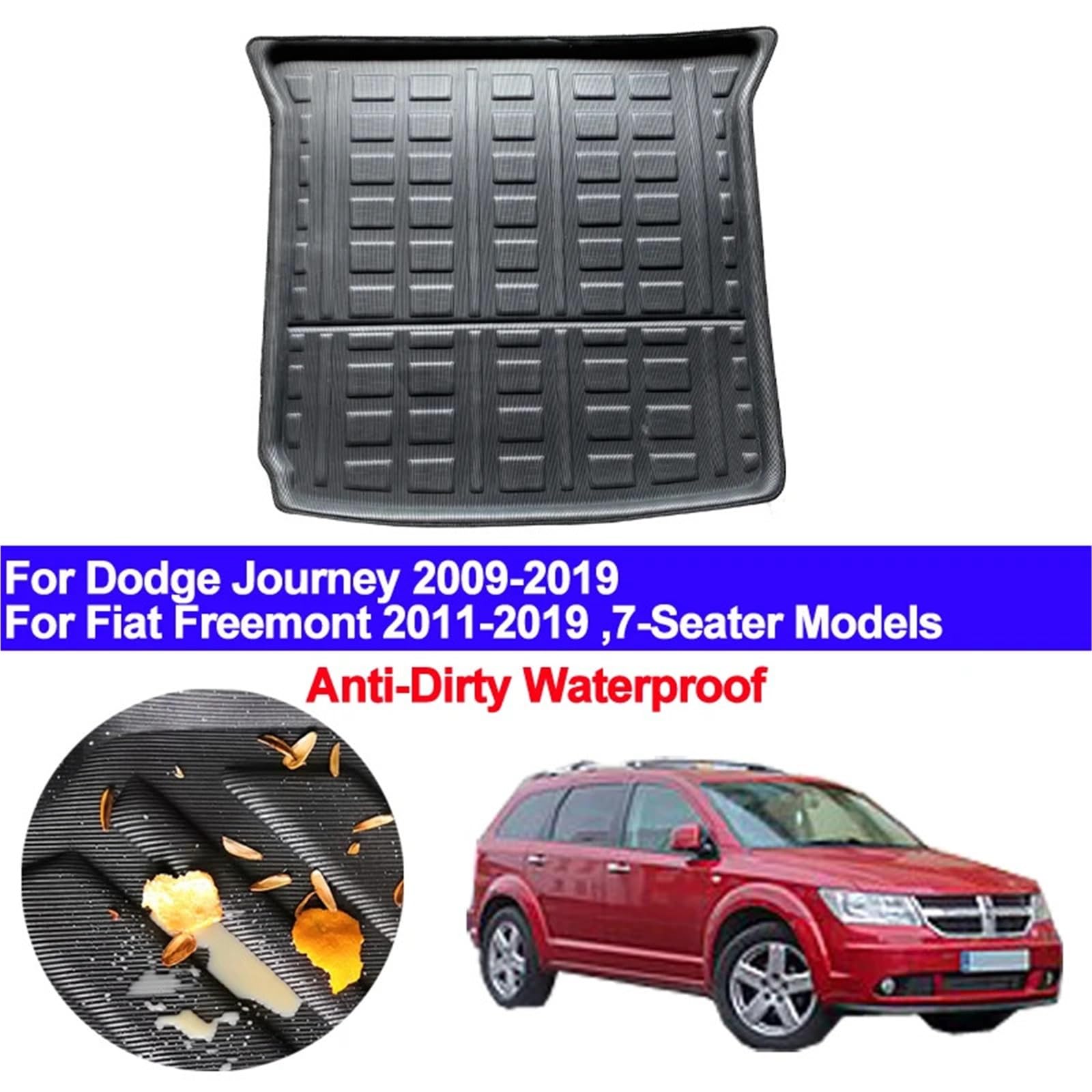 mata bagażnikowa Mata bagażnika tylnego samochodu Cargo pasuje do Dodge Journey 2009-2019 Pasuje do Fiat Freemont 7-Seater 2011-2019