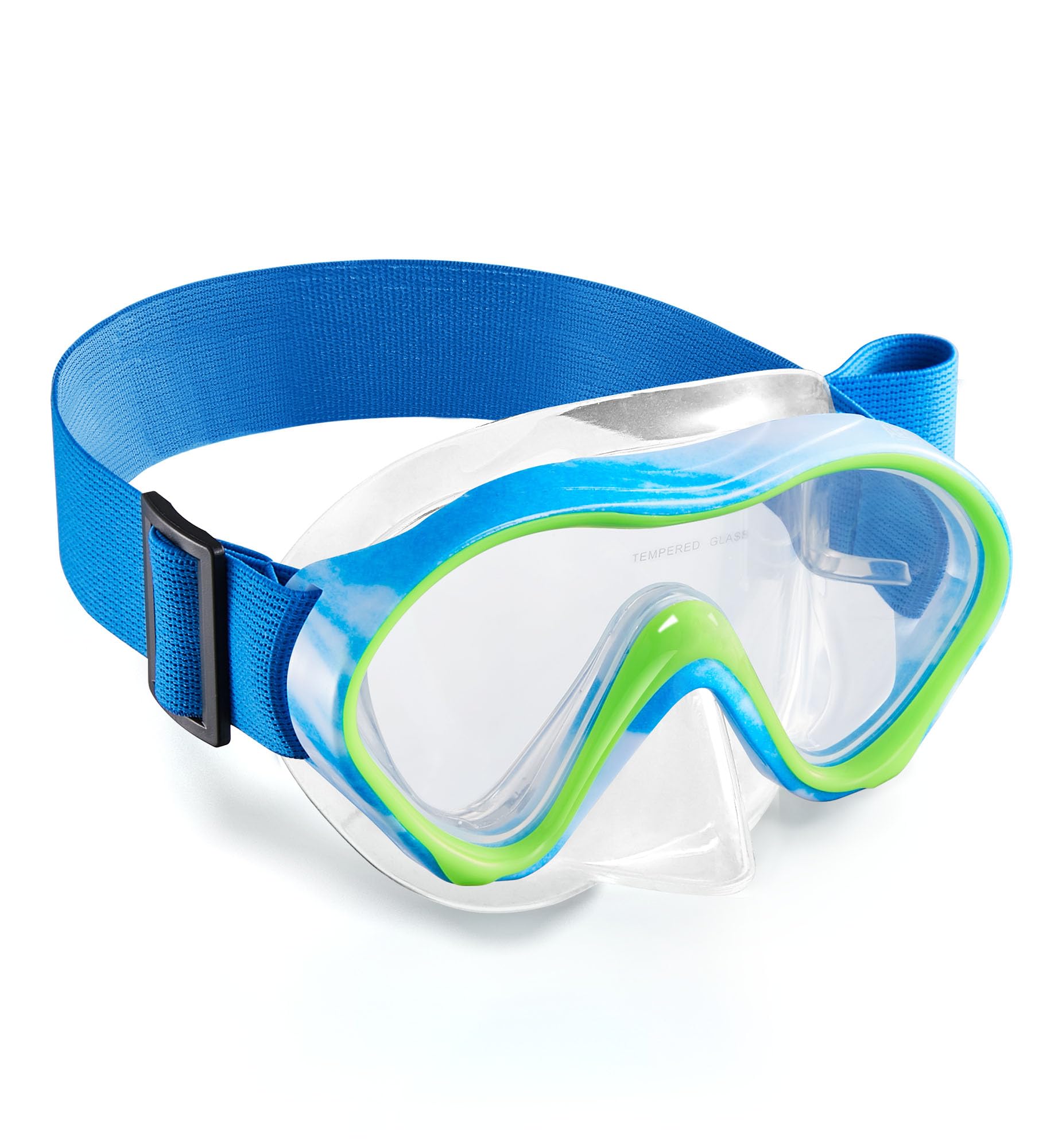 Aegend Kids Swim Goggles Snorkel Diving Goggles with Nose Cover for Kids 3-15, Knitted Fabric Strap, Anti-Fog No Leak